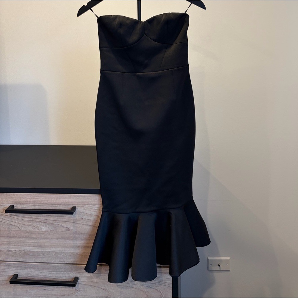 Express Black Strapless Dress